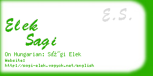 elek sagi business card